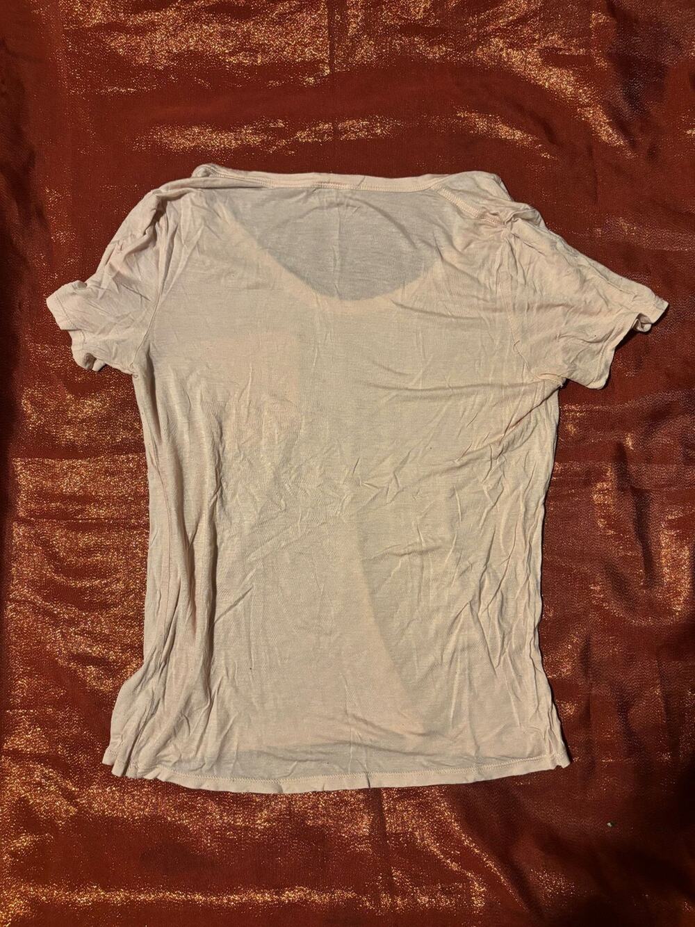 Club Monaco T-Shirt Womens S Pink Scoop Neck Pocket Short Sleeve Tee Lightweight